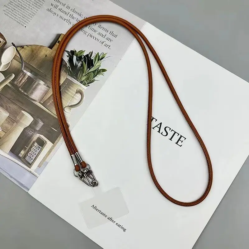 Mobile Phone Lanyard Crossbody Leather Rope