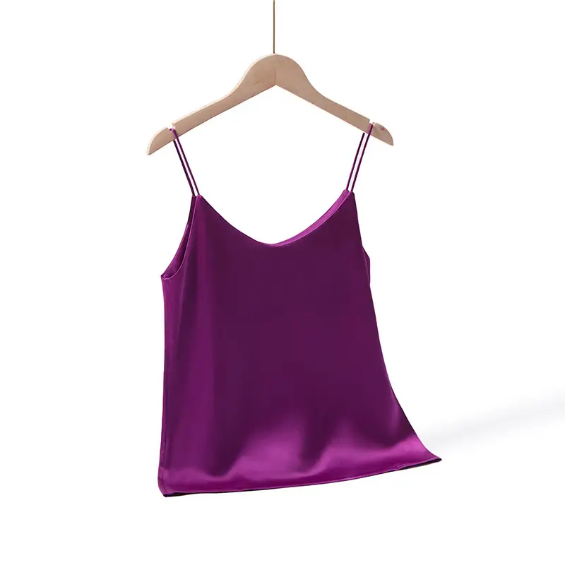Green V-Neck Camisole Top Acetic Satin Small - Image 11