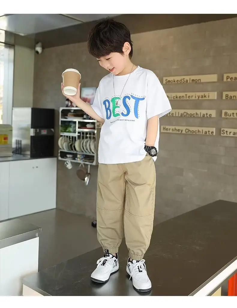 Boys Cotton Tencel Pants Summer New Large — feature 11