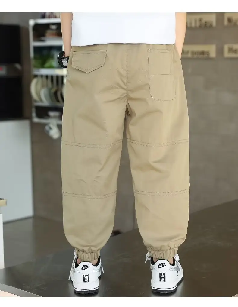 Boys Cotton Tencel Pants Summer New Large — feature 12