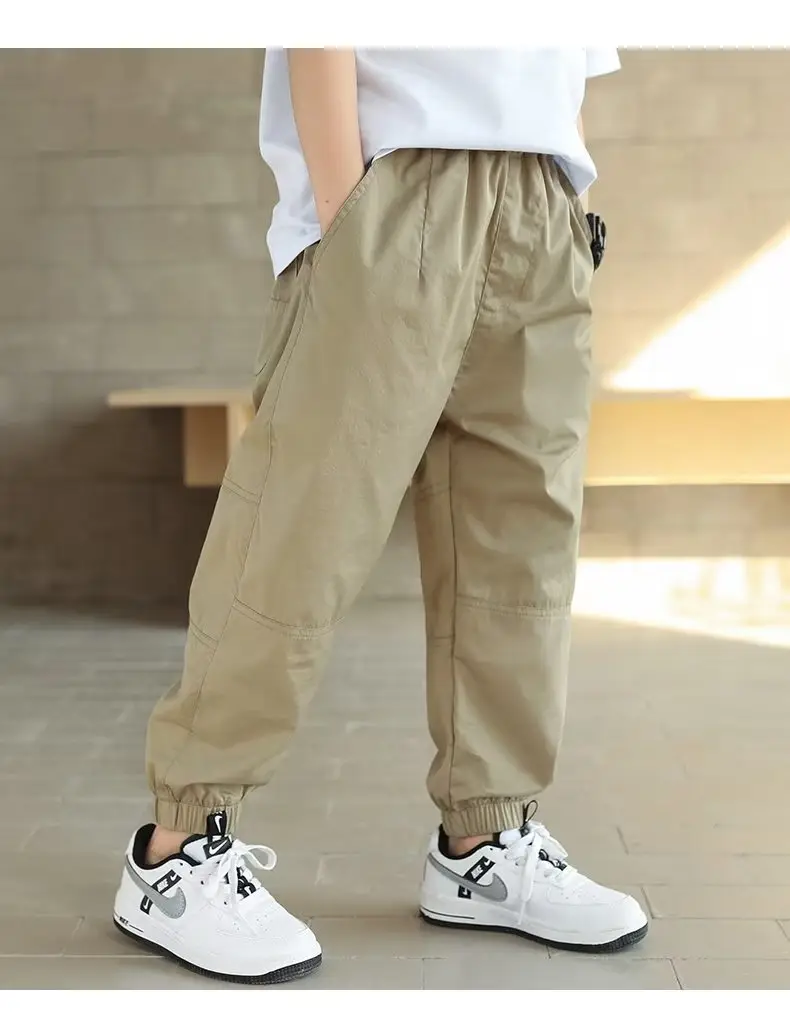Boys Cotton Tencel Pants Summer New Large — feature 13