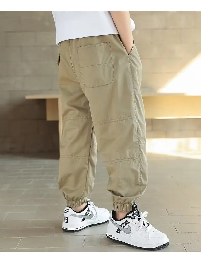 Boys Cotton Tencel Pants Summer New Large — feature 14