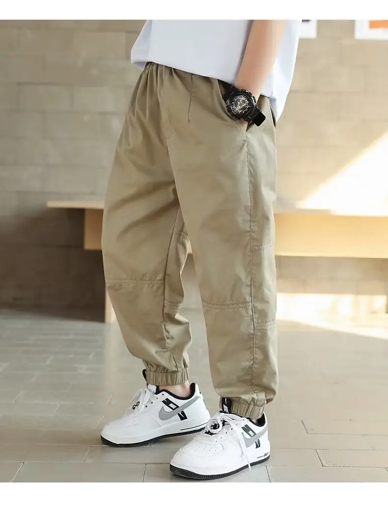Boys Cotton Tencel Pants Summer New Large — feature 15