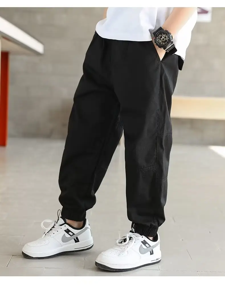 Boys Cotton Tencel Pants Summer New Large — feature 16