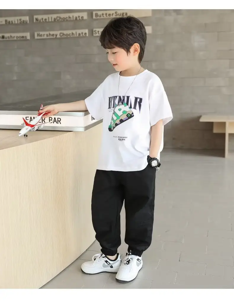 Boys Cotton Tencel Pants Summer New Large — feature 17