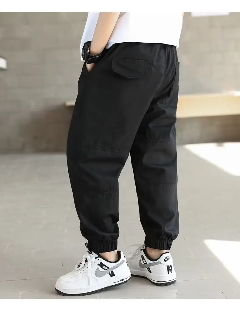 Boys Cotton Tencel Pants Summer New Large — feature 18