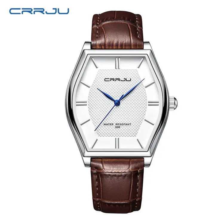Men's Gold Watch with Brown Leather Belt