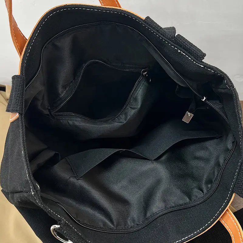 Canvas Messenger Bag Women Large Capacity Retro Korean Style - Image 9
