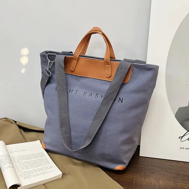 Canvas Messenger Bag Women Large Capacity Retro Korean Style - Image 4