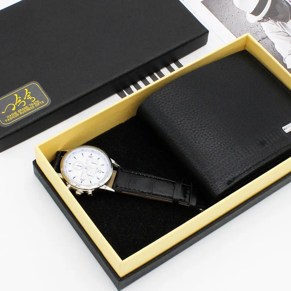 Men's Brown Leather Watch & Wallet Set - Image 2