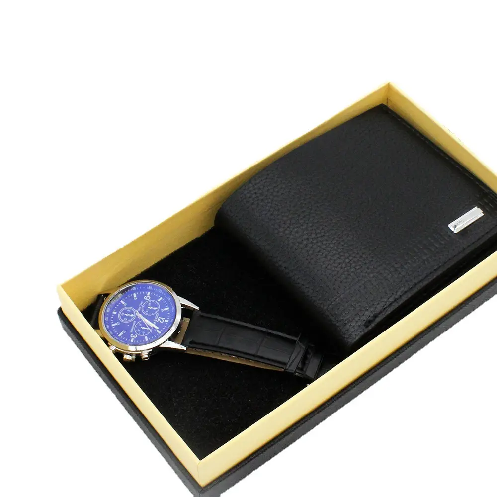 Men's Brown Leather Watch & Wallet Set - Image 6