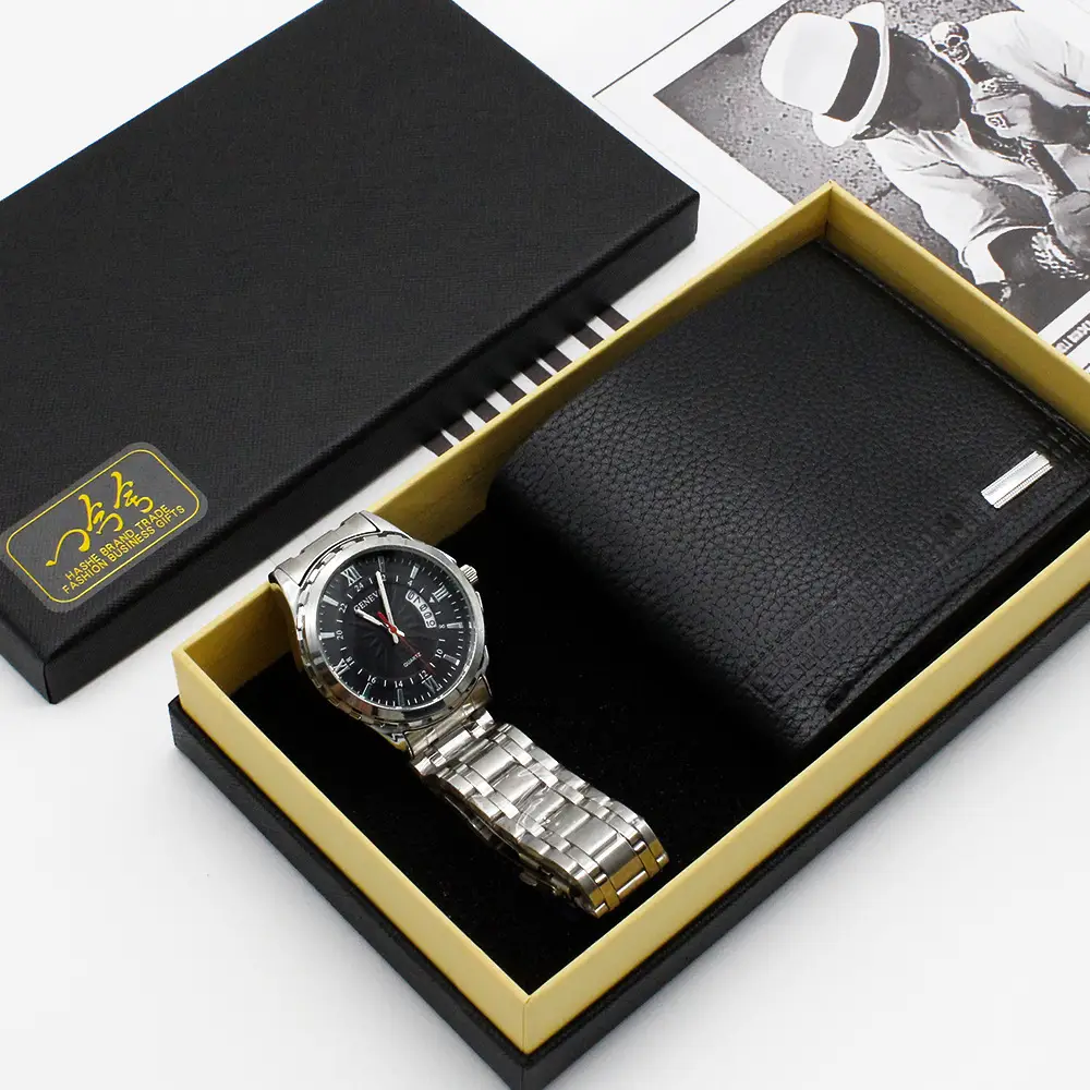 Men's Quartz Watch Set with Stainless Steel Band — feature 4