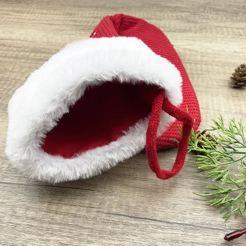 Red Knitted Christmas Socks with 26 Letters