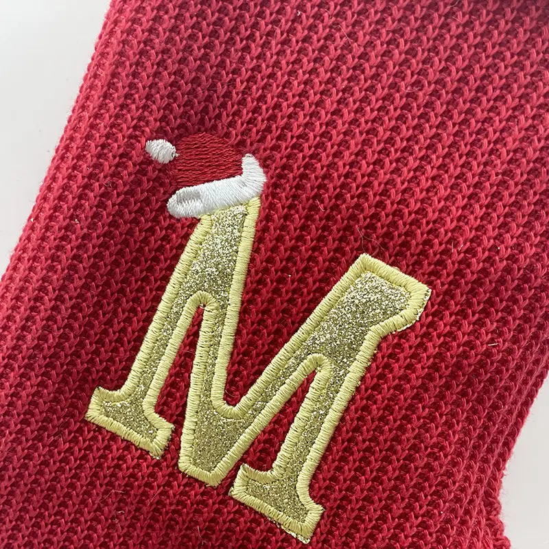 Red Knitted Christmas Socks with 26 Letters — feature 21