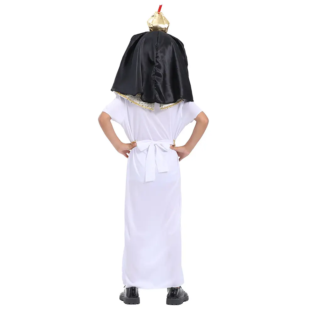 Children Pharaoh King Costume Set White Gold Dress Up - Image 5