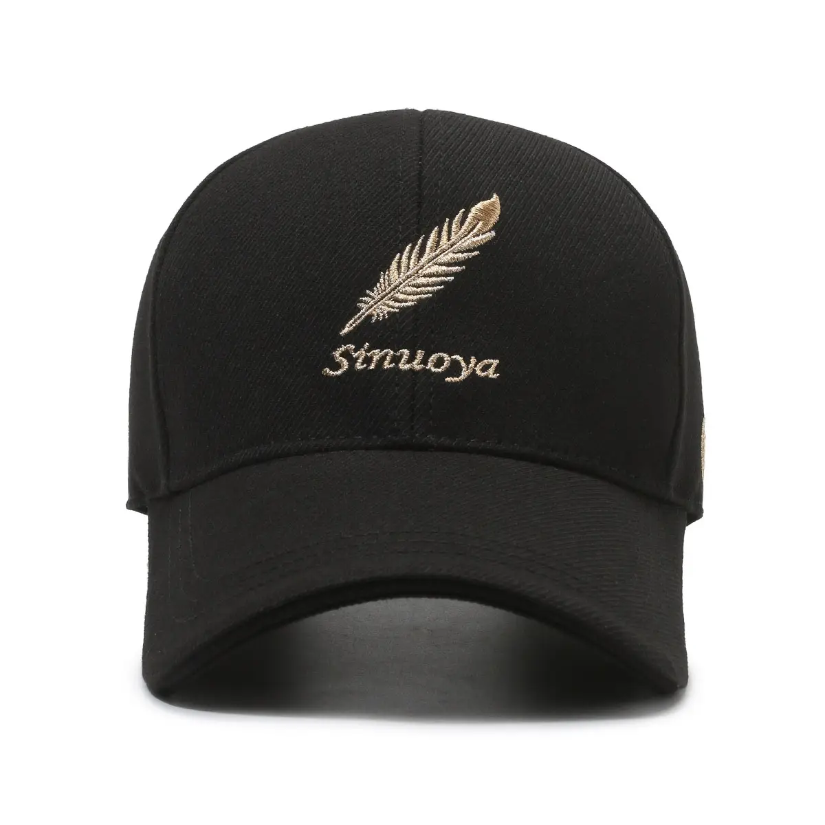 Men's Black Embroidered Baseball Cap with Duck Tongue Design - Image 5
