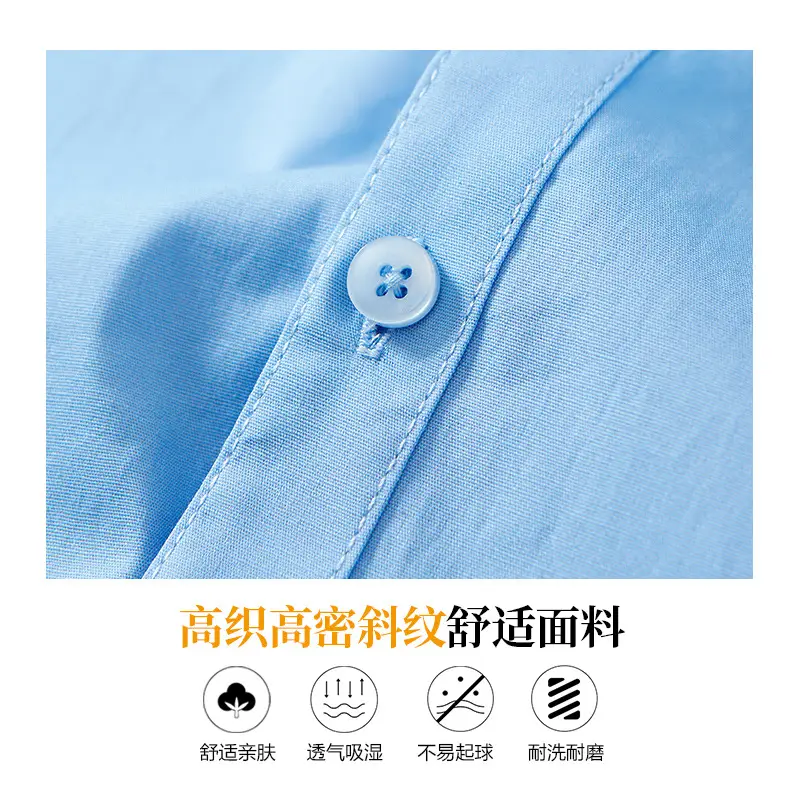 Girls Pure Cotton Long Sleeve Shirt Spring Autumn White School Uniform - Image 6