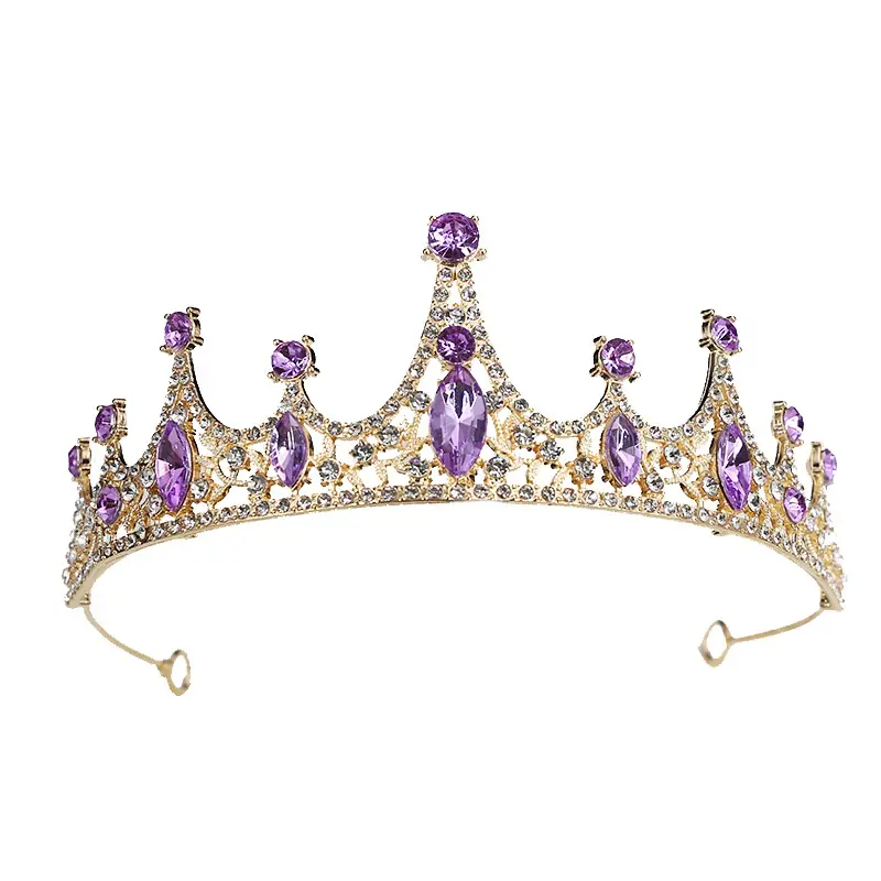 Korean Rhinestone Bridal Crown Dress Accessory - Image 8