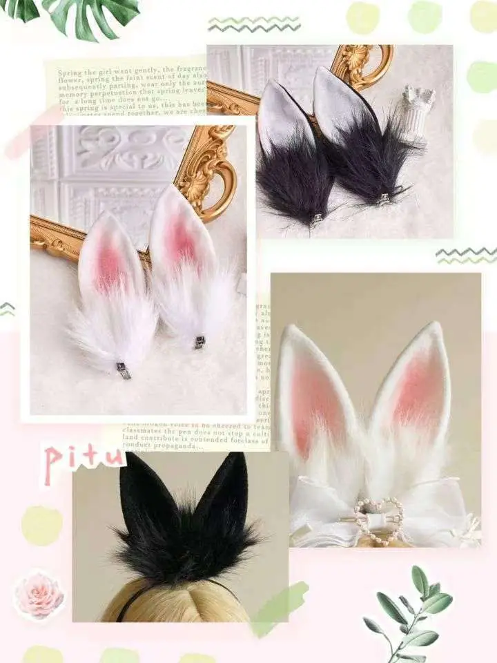 Cute Rabbit Ear Hairband with Plush Beasts — feature 6
