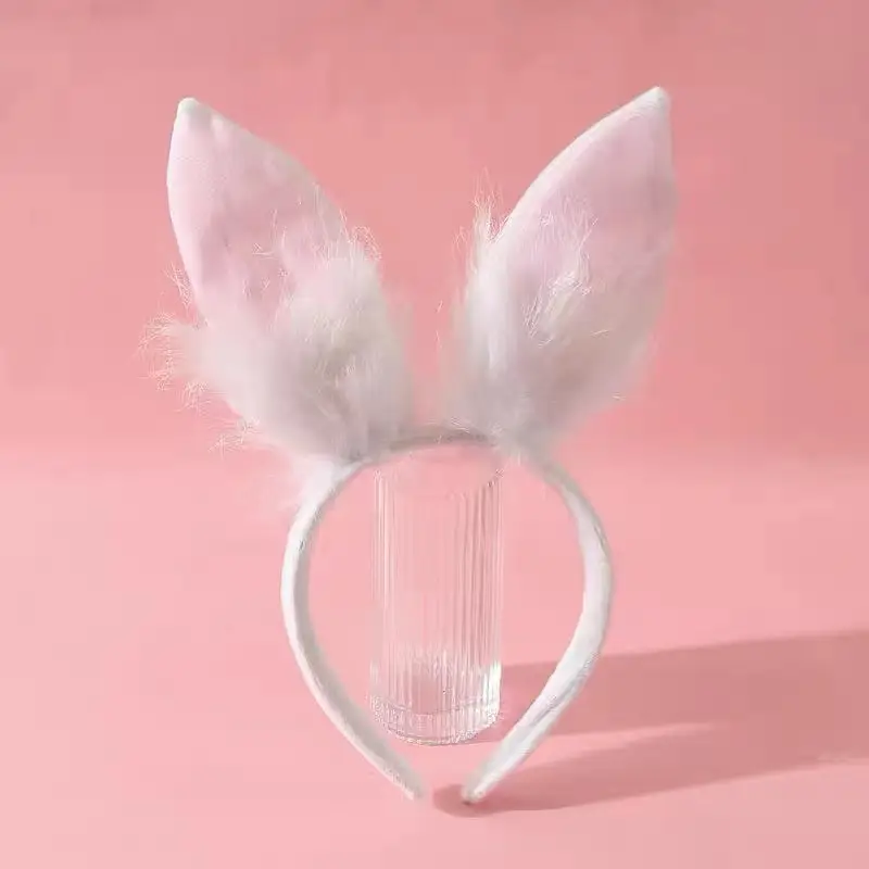 Cute Rabbit Ear Hairband with Plush Beasts - Image 3