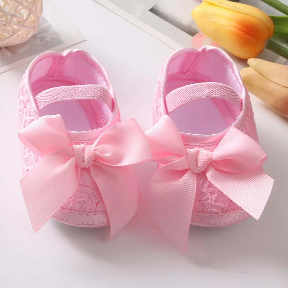Black Bowknot Baby Shoes 0-1 Year Old