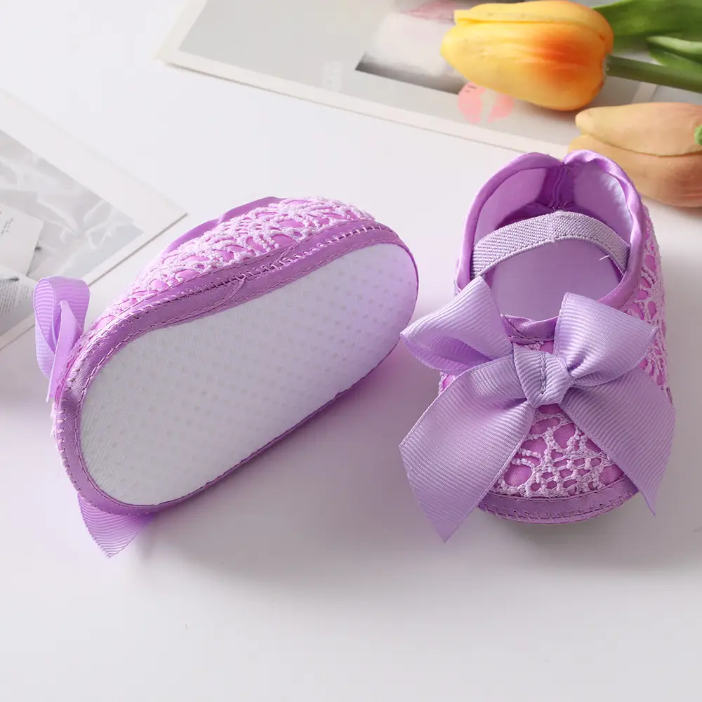 Black Bowknot Baby Shoes 0-1 Year Old