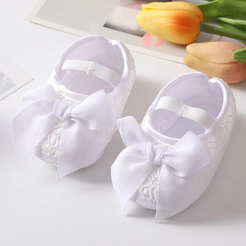 Black Bowknot Baby Shoes 0-1 Year Old