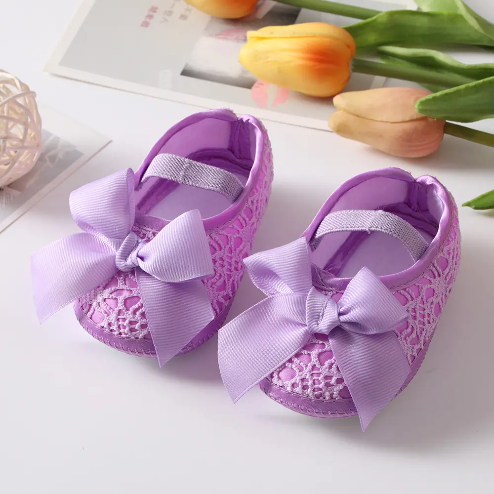 Black Bowknot Baby Shoes 0-1 Year Old