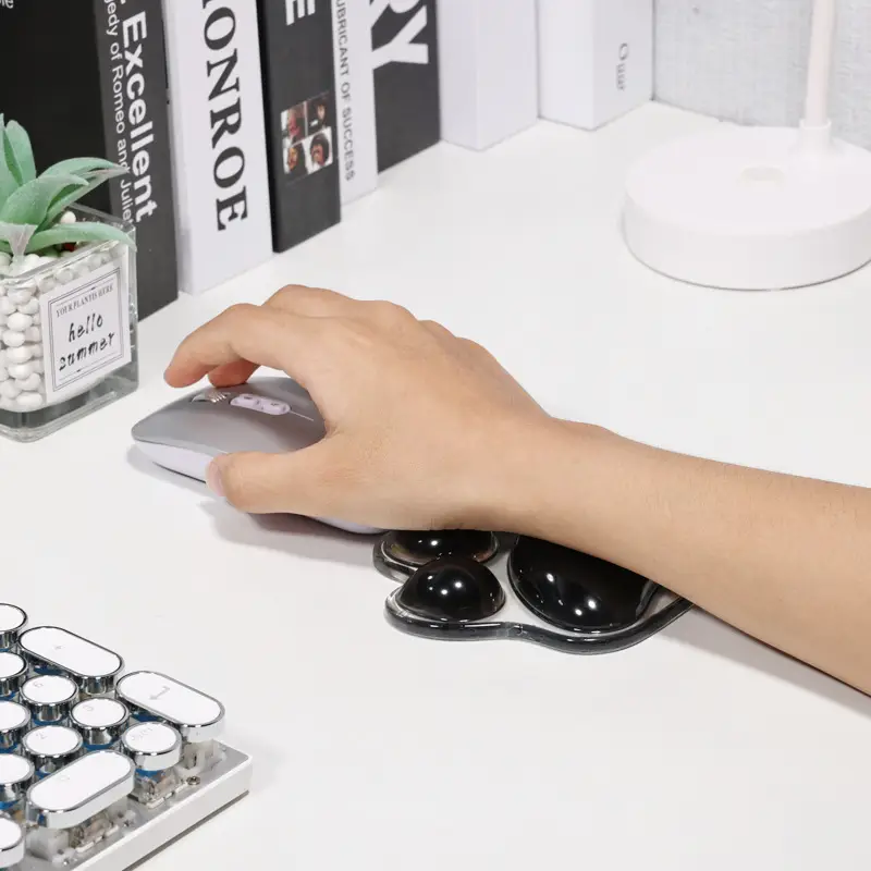 Cat Paw Crystal Wrist Rest Mouse Pad Silicone Cooling Hand Pillow - Image 8