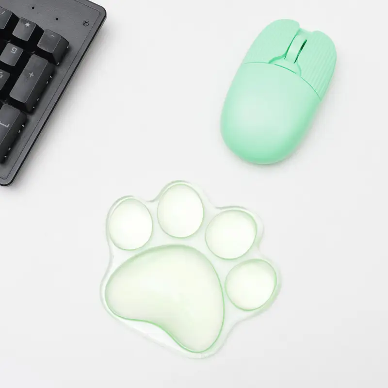 Cat Paw Crystal Wrist Rest Mouse Pad Silicone Cooling Hand Pillow - Image 9