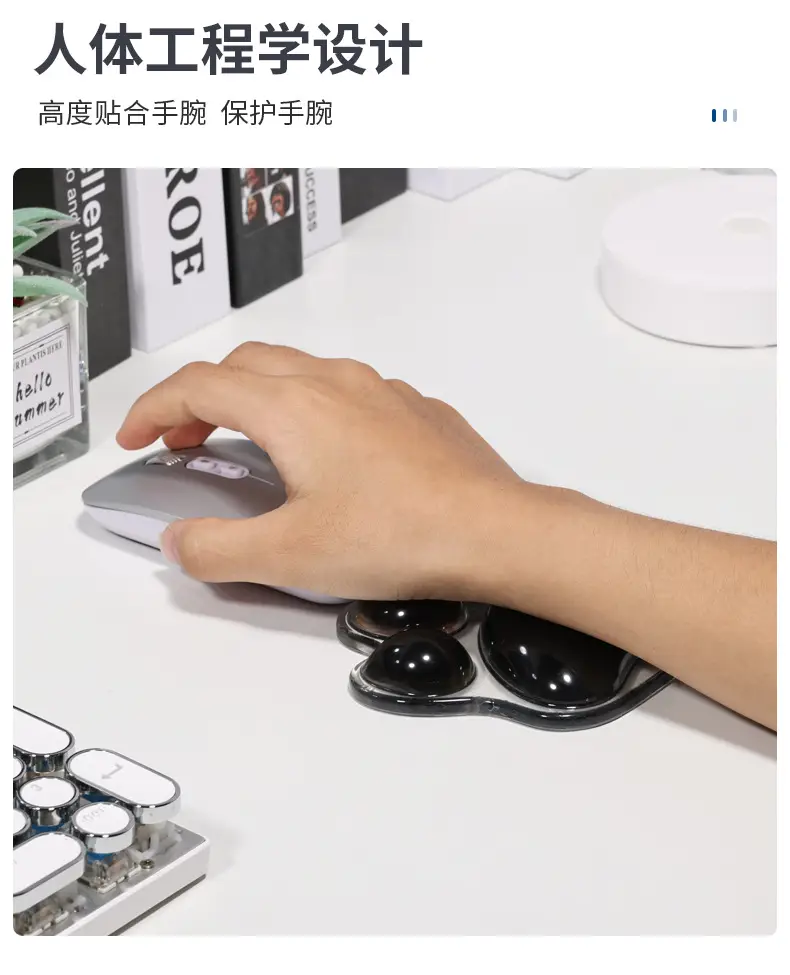 Cat Paw Crystal Wrist Rest Mouse Pad Silicone Cooling Hand Pillow — feature 5