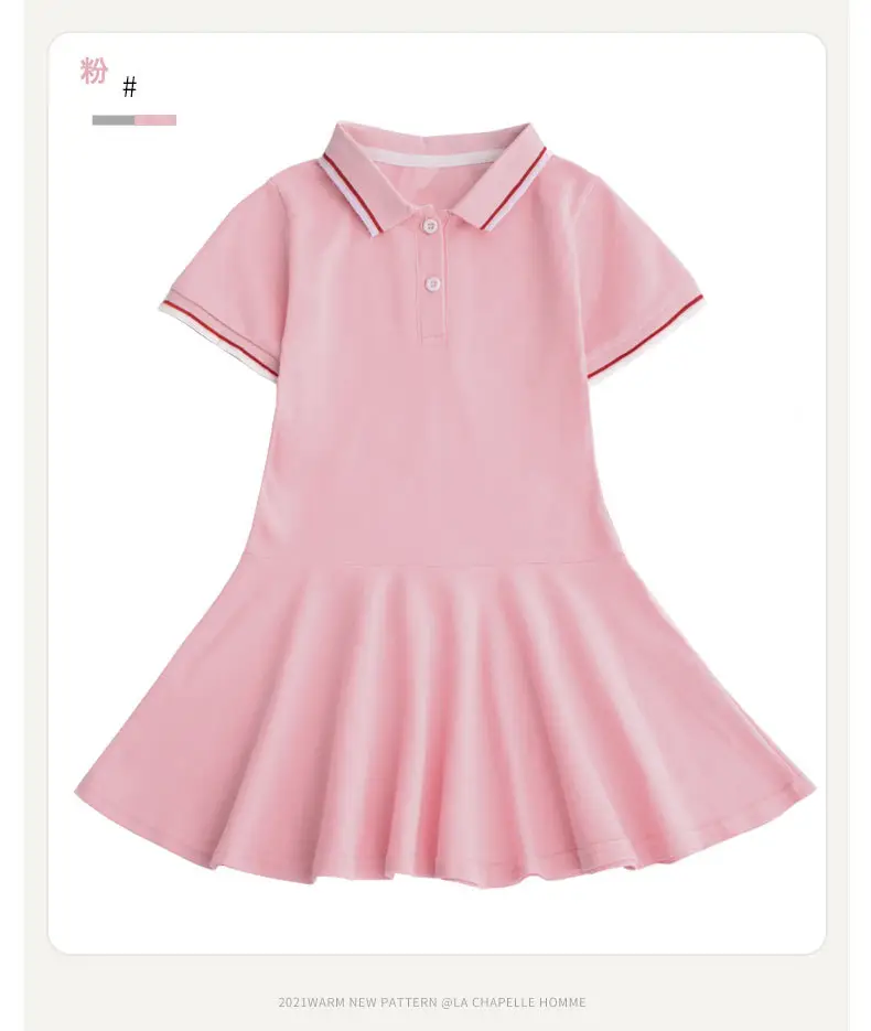 Pink Pure Cotton Girls' Dress Medium Large — feature 16
