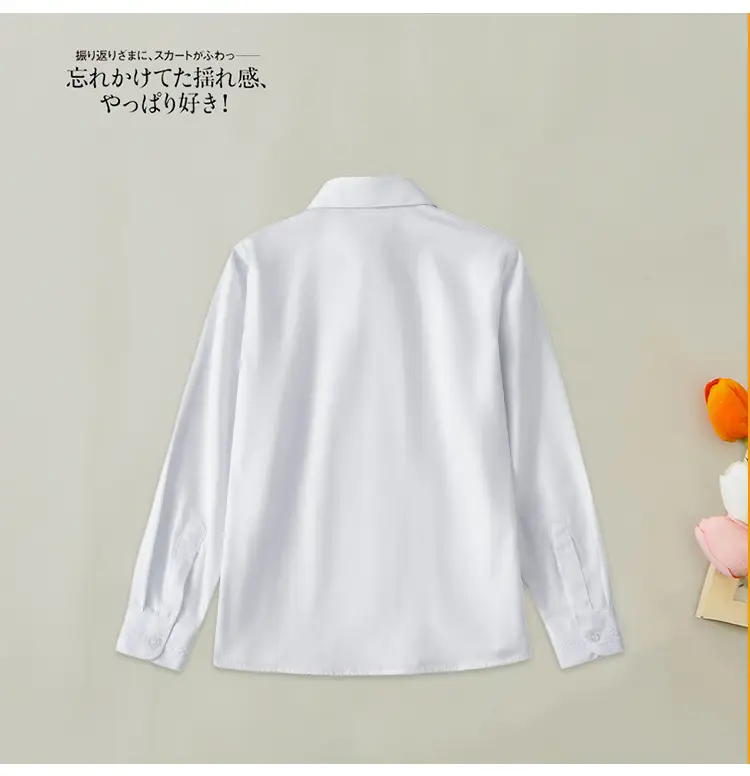 White Lace Collar Shirt for Girls Spring Autumn Wear — feature 4