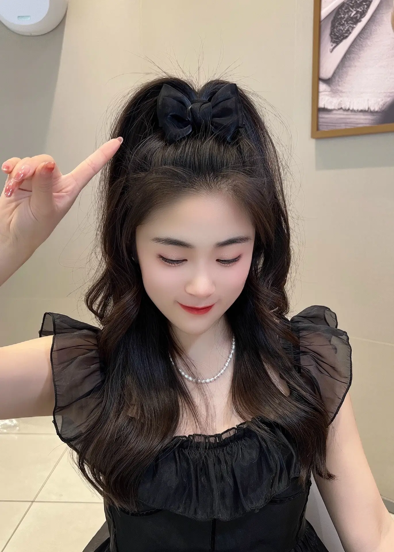 Black Velvet Bow Hair Clip for Girls — feature 10