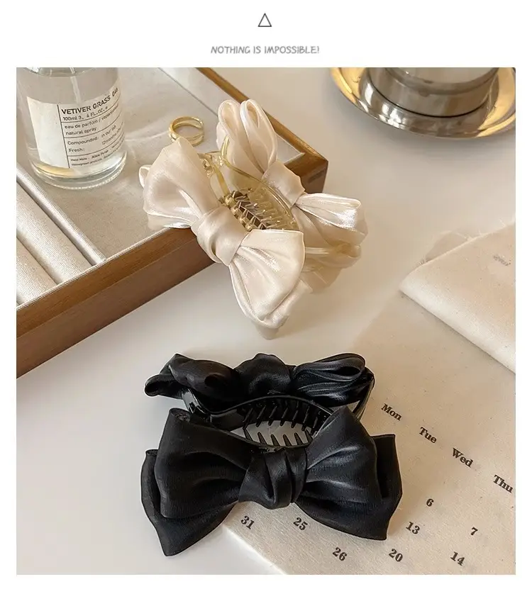 Black Velvet Bow Hair Clip for Girls — feature 19