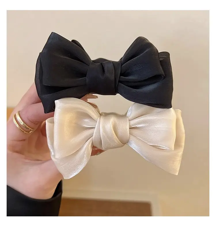 Black Velvet Bow Hair Clip for Girls — feature 21