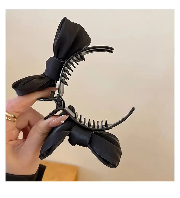 Black Velvet Bow Hair Clip for Girls — feature 23