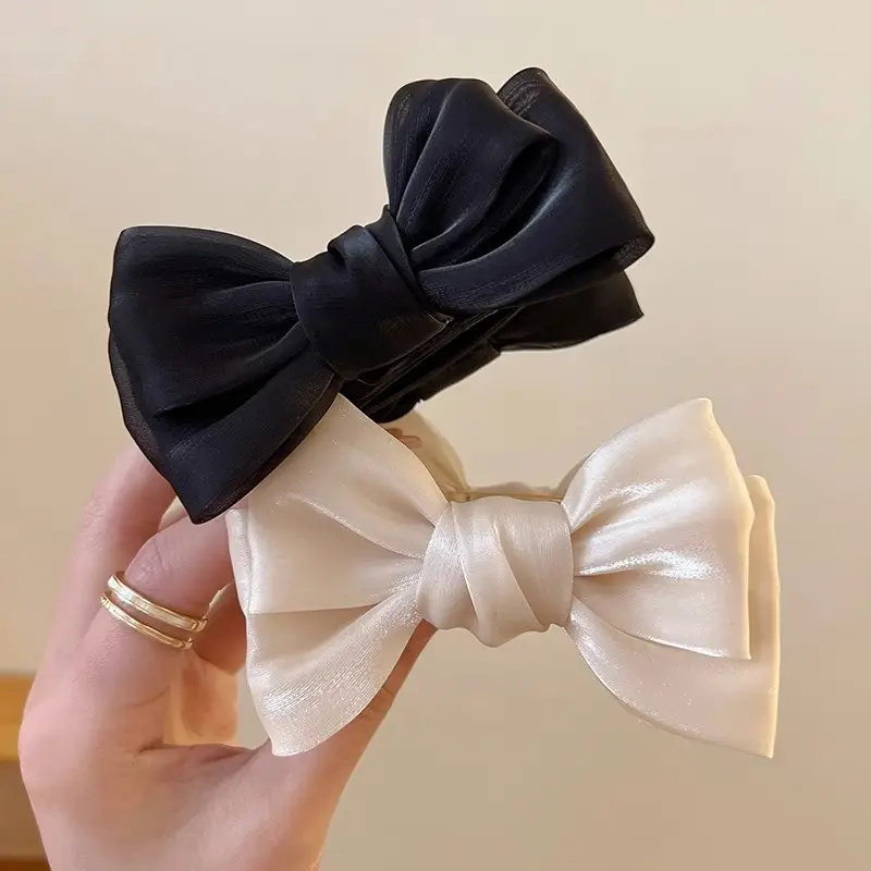 Black Velvet Bow Hair Clip for Girls — feature 25