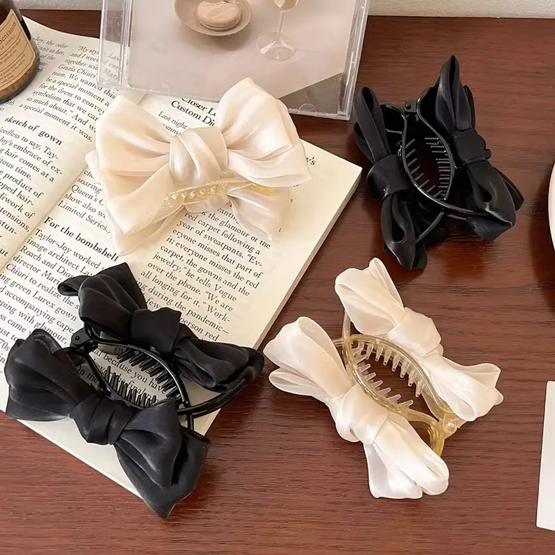 Black Velvet Bow Hair Clip for Girls — feature 26