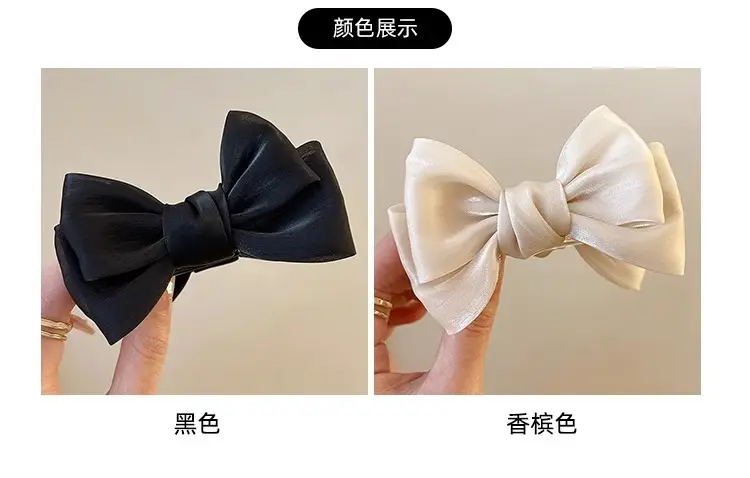 Black Velvet Bow Hair Clip for Girls — feature 7