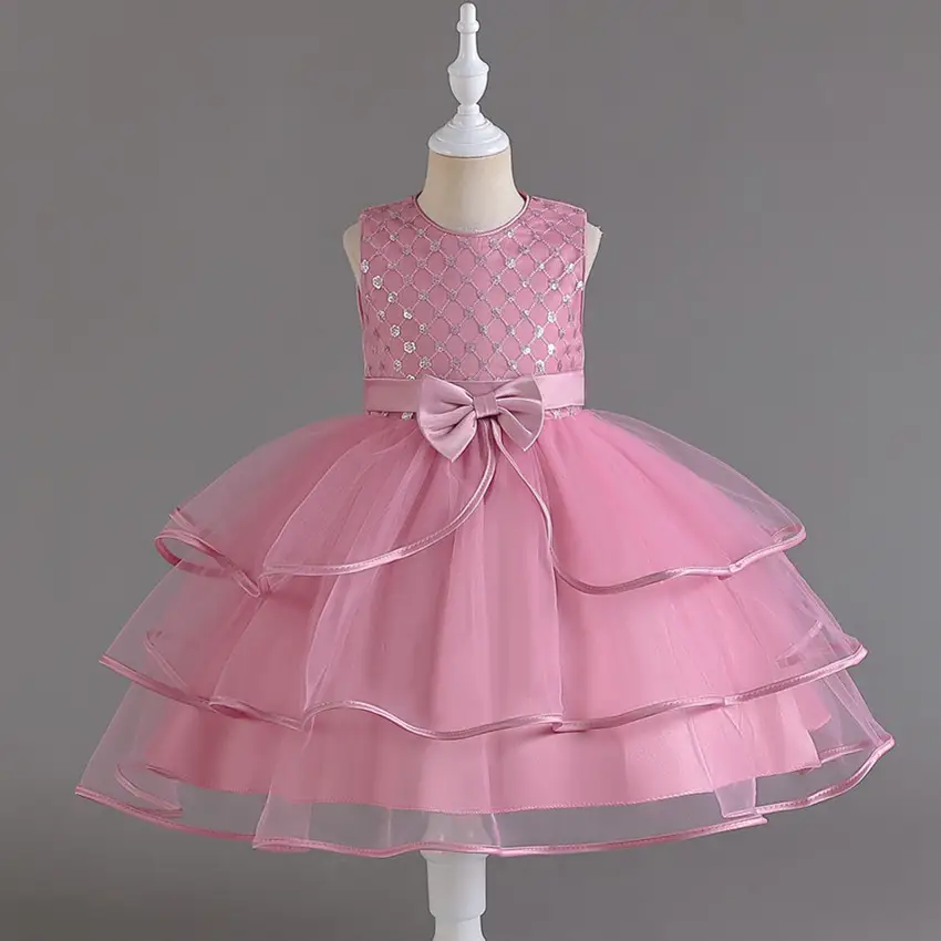 Girls Fluffy Mesh Princess Dress for Wedding Show - Image 8