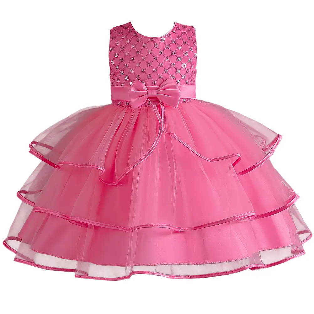Girls Fluffy Mesh Princess Dress for Wedding Show - Image 10