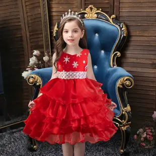 Girls Fluffy Mesh Princess Dress for Wedding Show — feature 12
