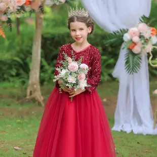 Girls Fluffy Mesh Princess Dress for Wedding Show — feature 15