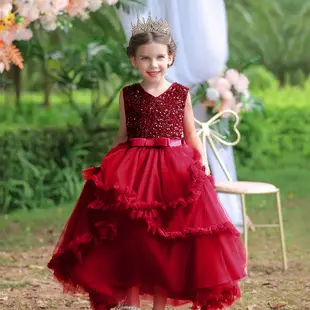 Girls Fluffy Mesh Princess Dress for Wedding Show — feature 4