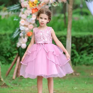 Girls Fluffy Mesh Princess Dress for Wedding Show — feature 6