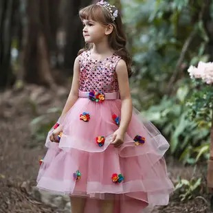 Girls Fluffy Mesh Princess Dress for Wedding Show — feature 8