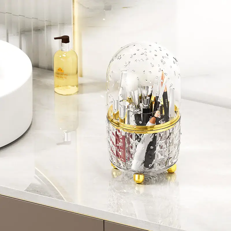 Dark Green Gold Rotating Storage Rack 122mm