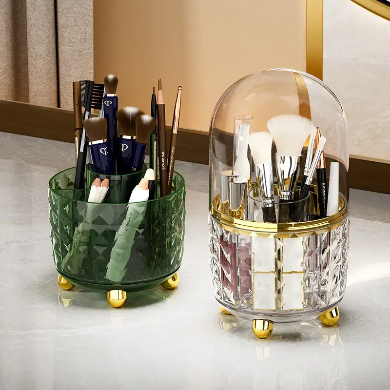 Dark Green Gold Rotating Storage Rack 122mm