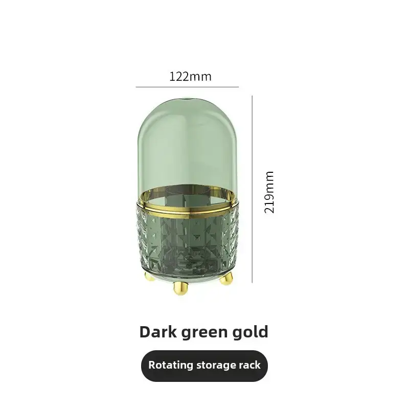 Dark Green Gold Rotating Storage Rack 122mm